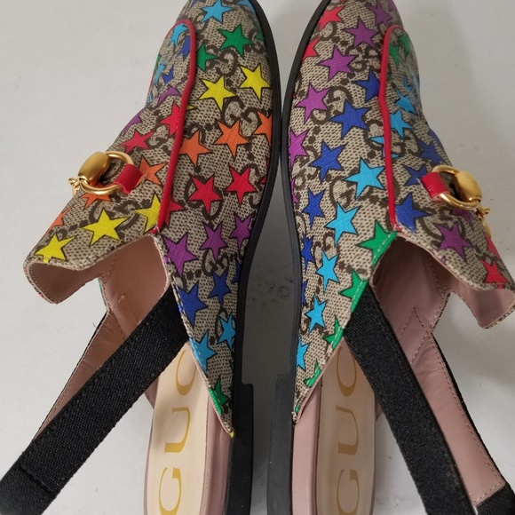 (Kids) Gucci princetown gg rainbow star slippers - Picture 6 of 8
